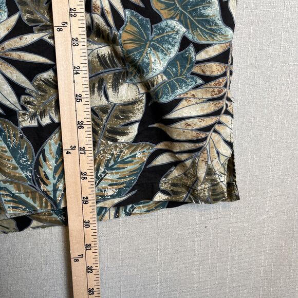 Tori Richard Shirt Mens Size XL Button Up Aloha Lawn Leaf All Over Print Floral - Picture 6 of 7